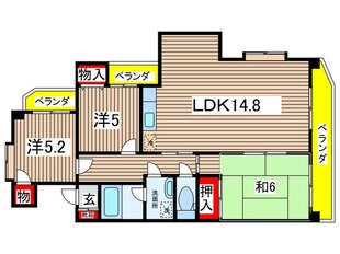 リヴィエール美里の物件間取画像